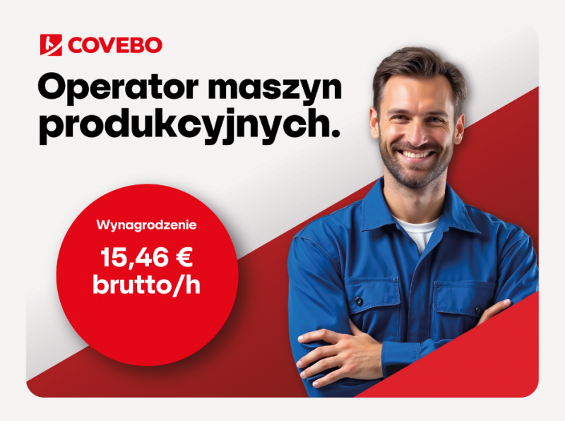 Operator maszyn - produkcja słodkich i słonych przekąsek - stawka €15,46/godz.