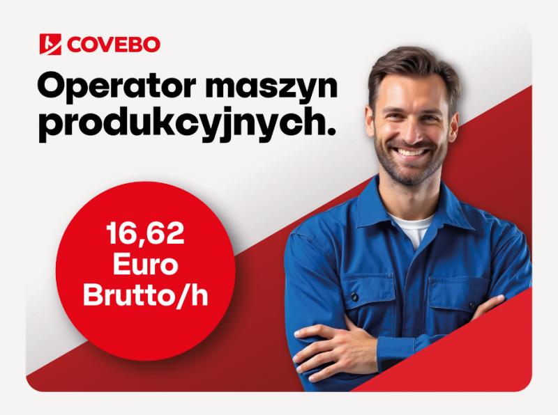 Operator maszyn drukarskich - produkcja opakowań kartonowych - stawka €16,62/godz.
