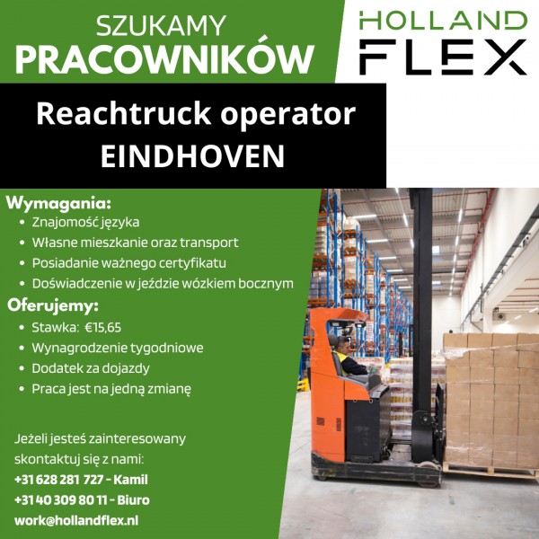Kierowca reachtruck - Eindhoven