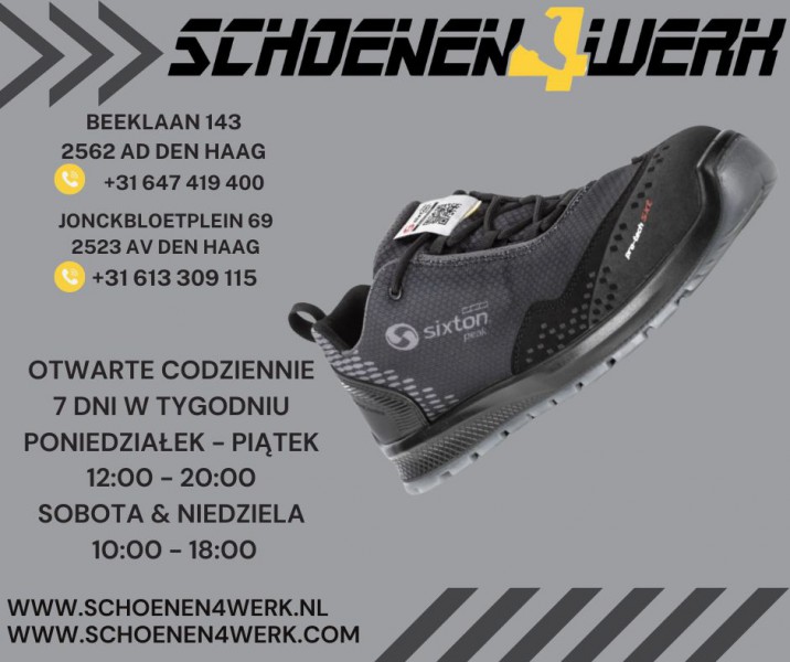 POLSKIE SKLEPY OTWARTE CODZIENNIE OBUWIE ROBOCZE HAGA-BEEKLAAN-SPOORWIJK