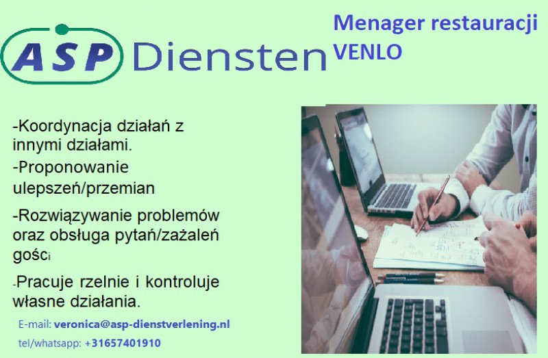 Menager restauracji w Venlo