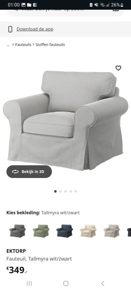 Wygodny Fotel bialy Ikea