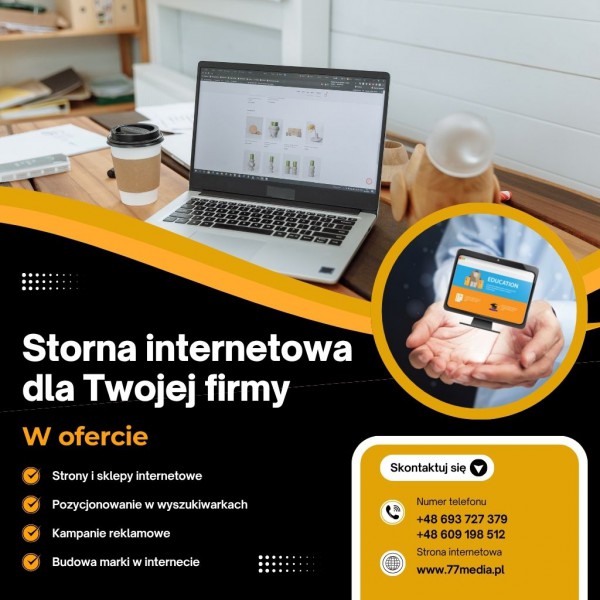 Zyskaj więcej klientów dzięki stronie internetowej dla Twojej firmy!