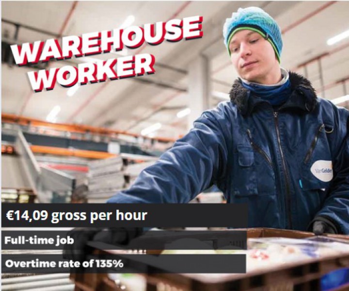 Pracownik magazynu w Ridderkerk/ Warehouse worker in Ridderkerk