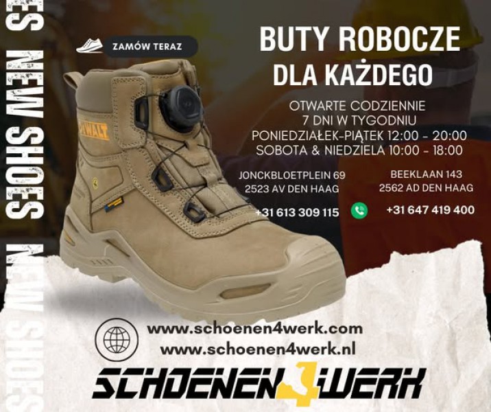 POLSKIE SKLEPY OTWARTE CODZIENNIE OBUWIE ROBOCZE HAGA-BEEKLAAN-SPOORWIJK