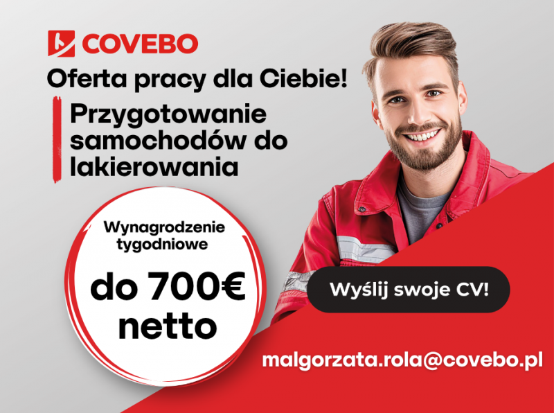 PRZYGOTOWANIE KAROSERII DO LAKIEROWANIA - do 700 netto tygodniowo