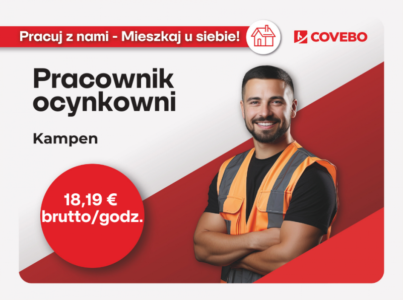 Pracownik Ocynkowni 18,19 -Kampen - Praca z własnym zakwaterowaniem