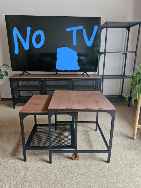 Meblowy set IKEA FJÄLBO szafka TV stoliczki