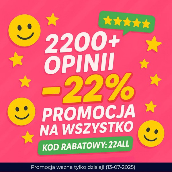 MEGAAA PROMOCJA -22% NA WSZYSTKIE PRODUKTY! TYLKO DZISIAJ!