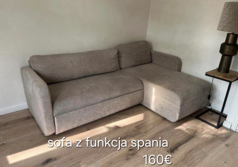 Narożnik z funkcja spania