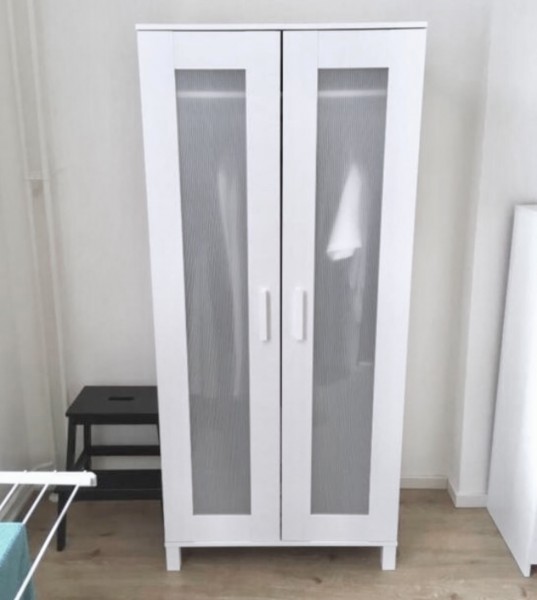 Biała Szafa + 2x Białe Komody