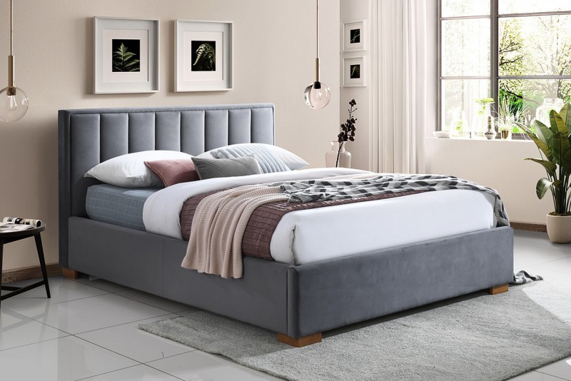 ŁÓŻKO MARANI VELVET 160X200 Z POJEMNIKIEM NA POŚCIEL Z MATERACEM OD DEMEUBELSHOP €750,-