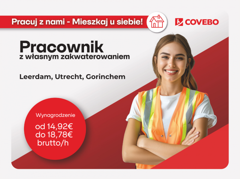 Masz własne zakwaterowanie w okolicach Leerdam? My znajdziemy Ci pracę!