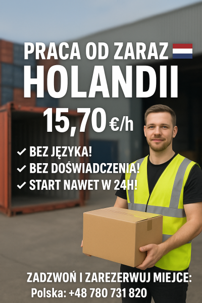 Praca od zaraz!!! 15,70/h