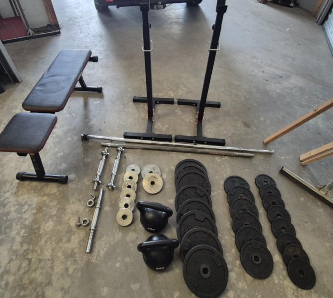 Ławeczka , ciężarki