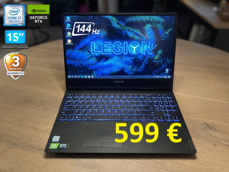 Gamingowy LENOVO LEGION Y540, i7 9gen, 16GB RAM, RTX 2060 6GB, SSD, 15 cali FHD 144Hz, możliwy dowóz