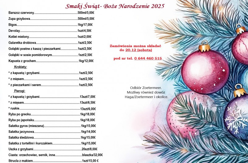 Catering swiateczny. Den Haag, Zoetermeer