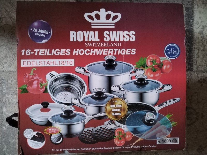 Szwajcarski komplet garnków. ROYAL SWISS.