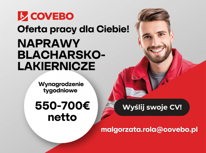 NAPRAWY BLACHARSKO-LAKIERNICZE - do 650 euro netto tygodniowo