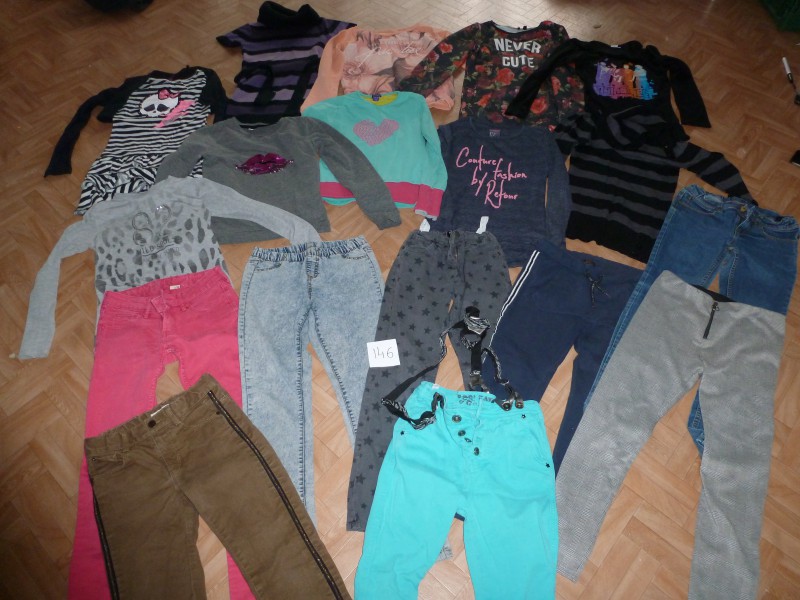 ubrania  dla dziewczynki  rozmiar 134/140 i 146