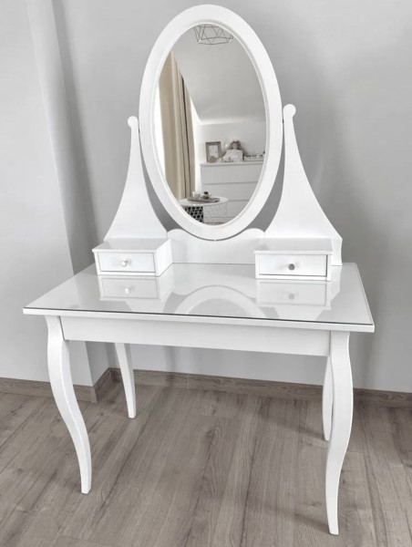 Biała - toaletka z lustrem - HEMNES - Jak nowa