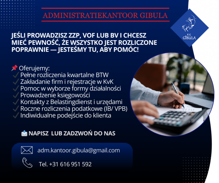Profesjonalna księgowość dla firm w Holandii!