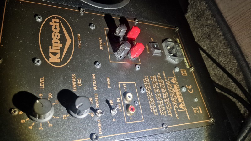 Subwoofer KLIPSCH KSW-10 black. Oraz inne kolumny i wzmacniacz.