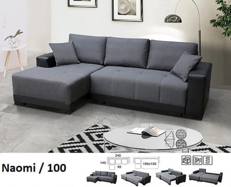 Narożnik NAOMI* Funkcja spania i pojemnik* KenixNL* Dostawa gratis !!