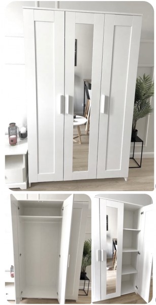 Jak nowa! - Biała szafa z lustrem - Możliwy dowóz