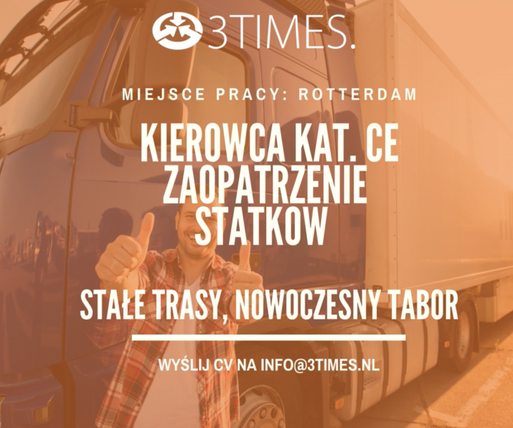 kierowca CE  logistyka portowa w Holandii