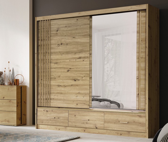 NOWOŚĆ!!! SZAFA CANADA SZER.200CM.WYS.215CM I GLEB.60CM Z SZUFLADAMI OD DEMEUBELSHOP