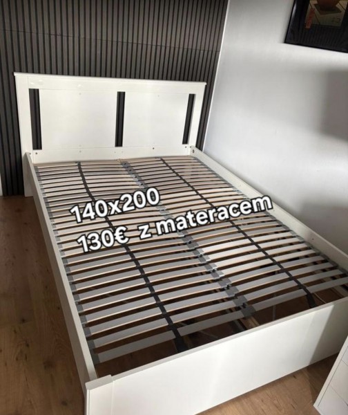 Lozko dwuosobowe +materac