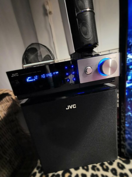 Zestaw kina domowego JVC Subwoofer + Orygin. pilot Super stan Pięknie gra