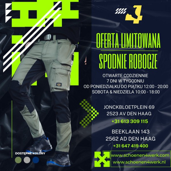 POLSKIE SKLEPY OTWARTE CODZIENNIE OBUWIE ROBOCZE HAGA-BEEKLAAN-SPOORWIJK