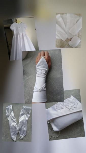 Sukienka komunijna z dodatkami