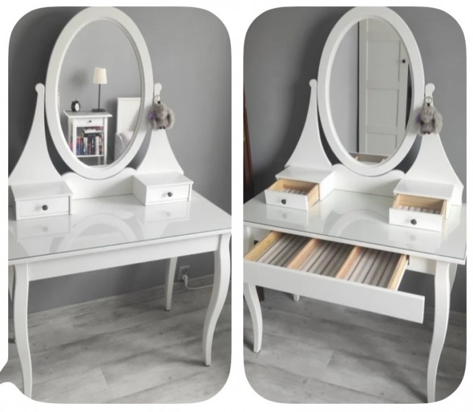 Biała - toaletka z lustrem - Jak nowa