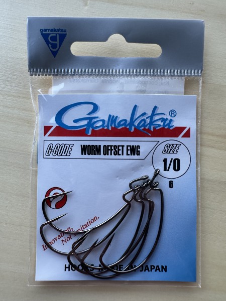 Nowe haczyki wędkarskie Gamakatsu Worm Offset EWG 1/0         (55)