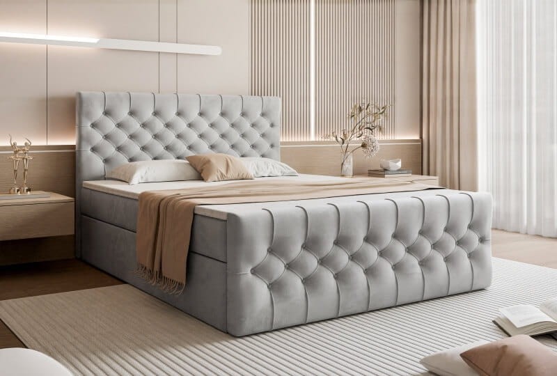 promocja -50: Łóżko boxspring DIANA z 2 pojemnikami ** KenixNL** Dostawa GRATIS!!