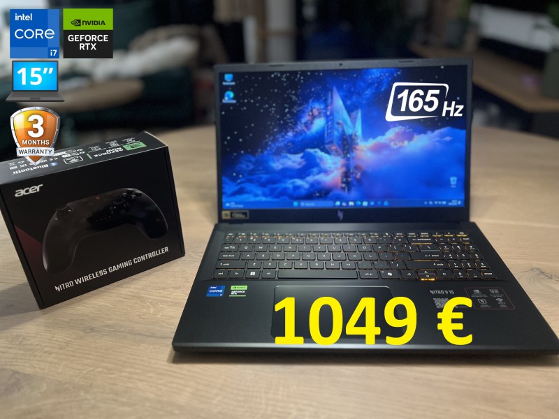 Gamingowy ACER NITRO V15, i7, 16GB RAM, RTX 5060 8GB, SSD, 15 cali FHD 165Hz, możliwy dowóz