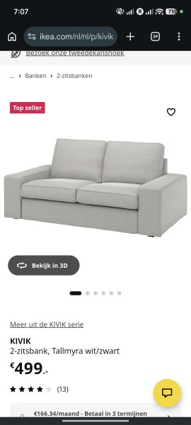 Sofa kivik 2 osobowa z Ikea