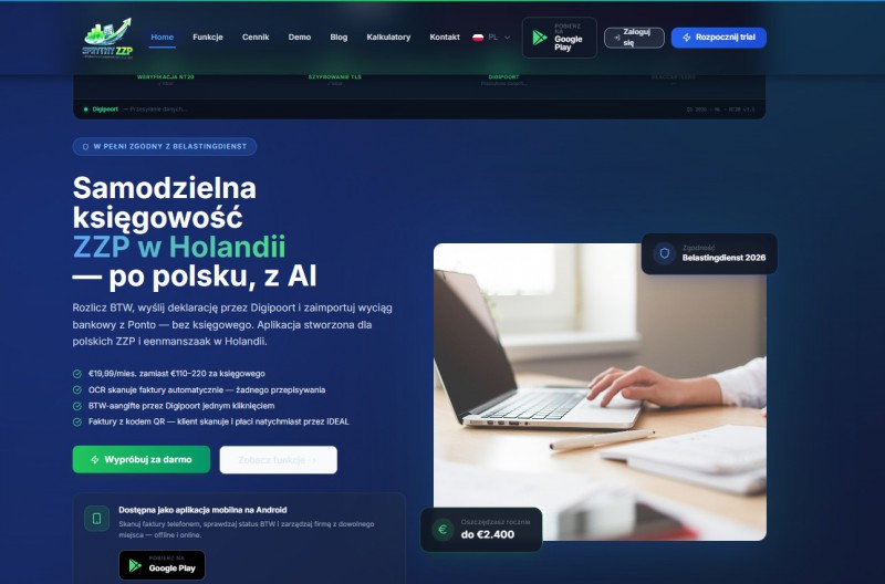 Polski program księgowy dla ZZP  faktury, BTW, koszty w jednym miejscu