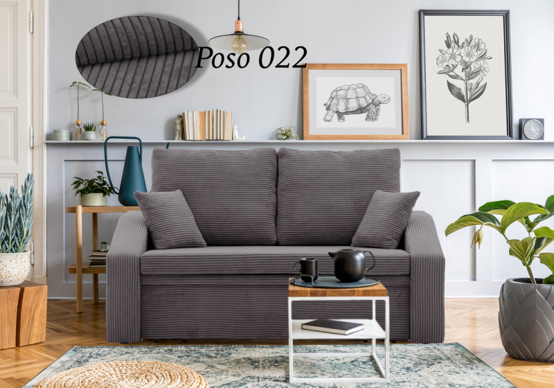 NOWA Sofa DORMA z Funkcją Spania Kanapa Rozkładana - tkanina sztruksowa--DOSTAWA w 1 DZIEŃ