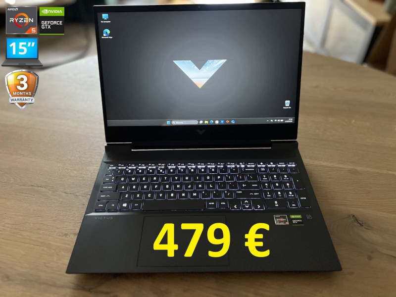 Gamingowy HP VICTUS 16, Ryzen 5, 8GB RAM, GTX 1650 4GB, SSD, 15 cali FHD, możliwy dowóz