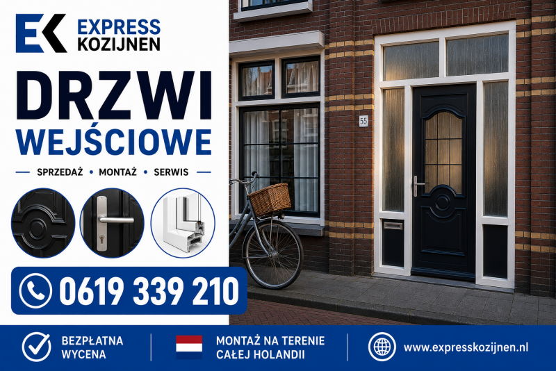 DRZWI WEJŚCIOWE - W KAŻDYCH DRZWIACH WKŁADKA Z POKRĘTŁEM GRATIS
