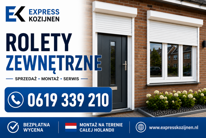 Rolety, żaluzje i moskitiery w Holandii i Belgii