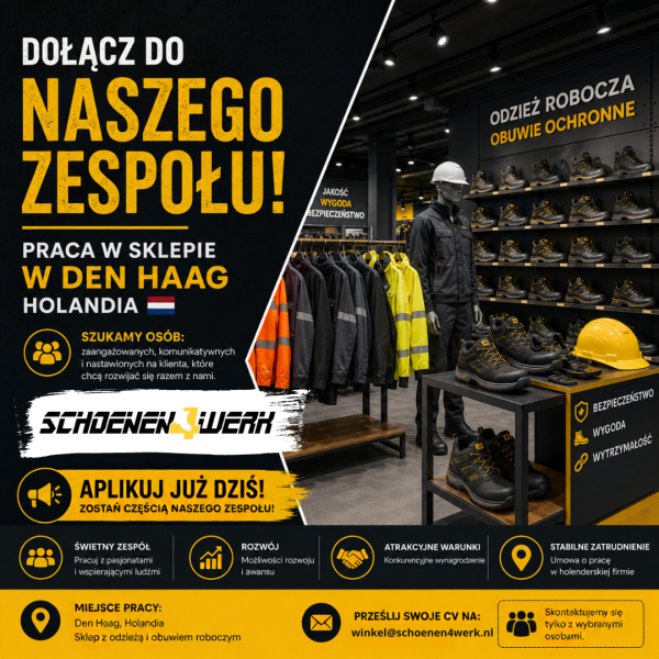 OFERTA PRACY - DEN HAAG - POLSKI SKLEP Z ODZIEŻĄ ROBOCZĄ