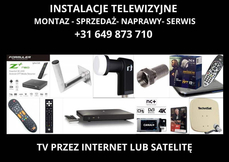 Sprzedajemy: Piloty dekodery anteny kable serwis montaz instalacje TV