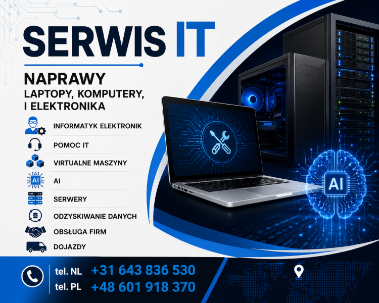Serwis IT, Laptopy, Komputery, Monitoring, Elektronika