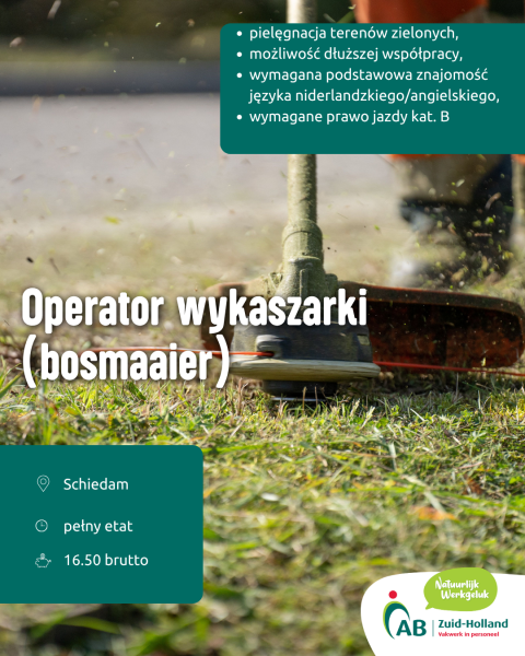 Operator wykaszarki (bosmaaier) - Schiedam