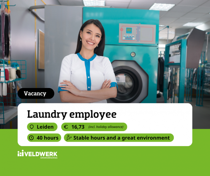 Pracownik pralni (linen service)  dołącz do zespołu! Transport Den haag 15,45